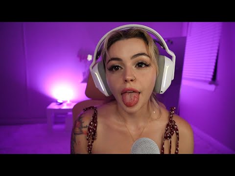 ASMR Lens Licking with Sideways Tongue Fluttering