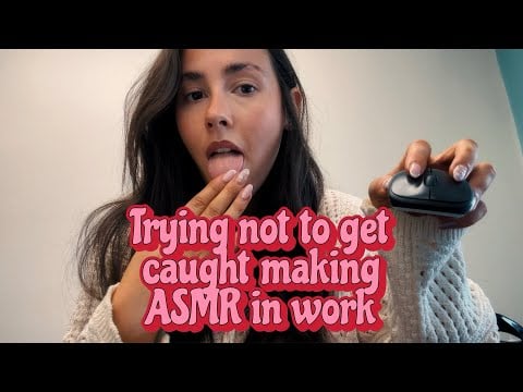 Doing ASMR at work (try not to get caught) 😬 - inaudible whispers, hand movements, typing & more!!🤎