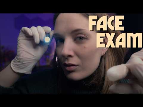ASMR Extra Relaxing Medical Face Exam Roleplay Soft Spoken With Gloves 🧤