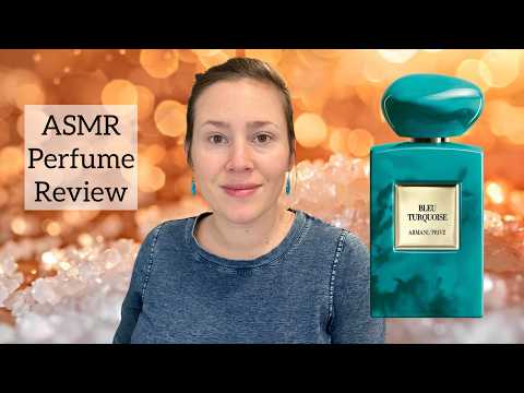 (ASMR) Perfume Review - Armani Prive Bleu Turquoise  - Glass Tapping & Whispering