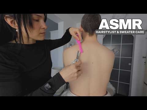 ASMR Back Hairdresser & Pullover Special Care