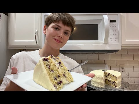 ASMR Baking a Cake With Berries I Foraged (for 10,000 subscribers) | soft spoken