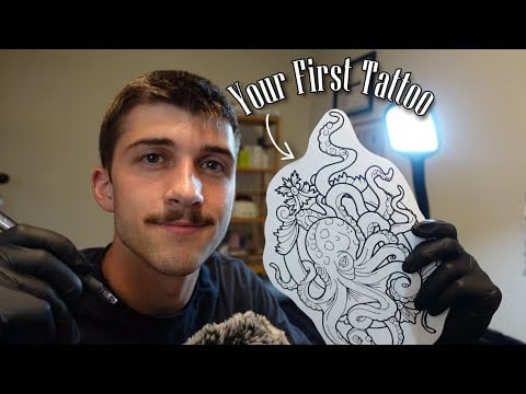 ASMR Full Tattoo Session Roleplay | Your First Tattoo, Relaxing Sounds & Personal Attention