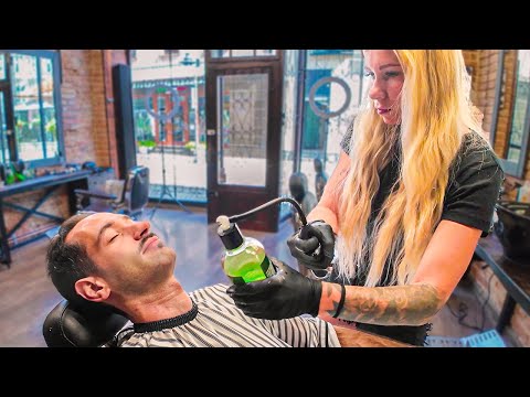 💈Polish Barbers Put EXTRA CARE in their SHAVE [ASMR] – Bydgoszcz  🇵🇱