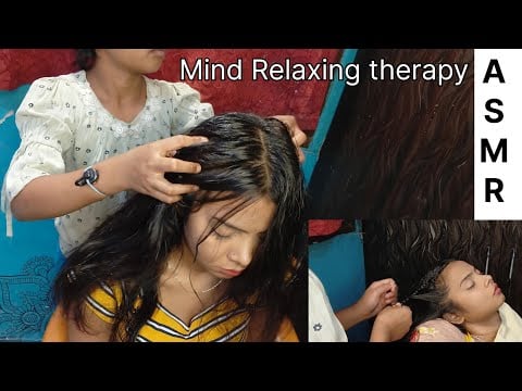 Soft Hair Care by Sonam ✨ Gentle spraying Hair Oiling, Combing & Relaxing Hairstyle | Pure ASMR Calm