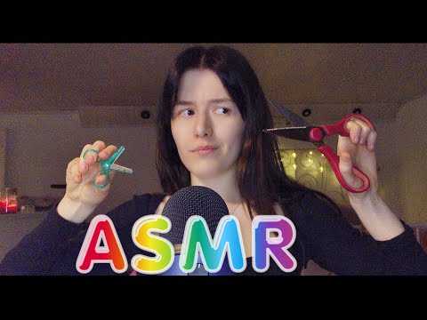 cutting and ripping: paper and plastic 📄✂️// ASMR ✨