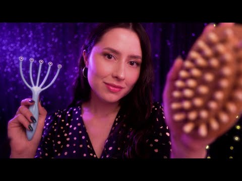 ASMR Deep Relaxation to Fall Asleep 😴 Scalp Massage, Fabric Sounds, ... ✨ Realistic sound