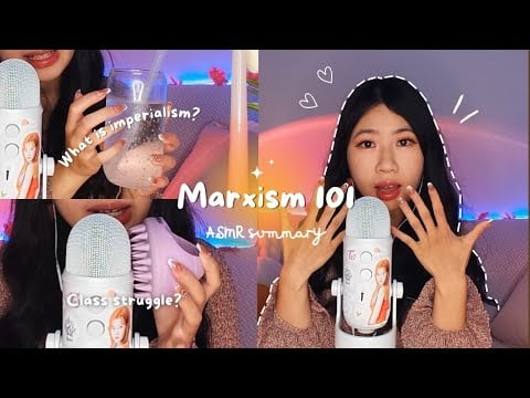 ASMR Everything you need to know about Marxism ☭ | bubbling water, silicone triggers BOOK SUMMARY