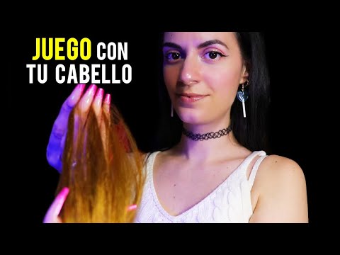 ASMR español CHICA ITALIANA JUEGA CON TU CABELLO 🤍 (Atencion personal)