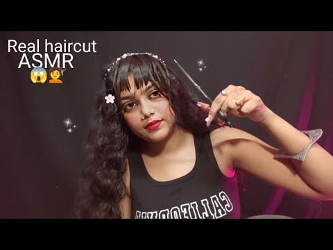 ASMR | Doing My Real Haircut And Hairstyle | 😱💇