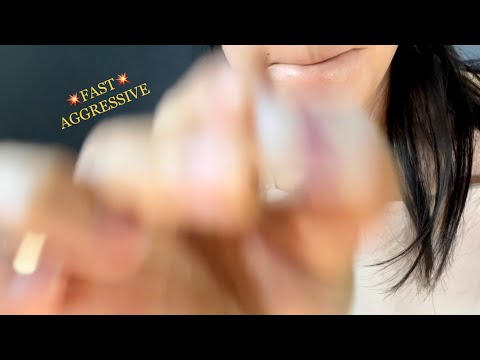 [ASMR]⚡️VERY FAST & AGGRESSIVE⚡️to Wake you Up, Visual Triggers, Tapping, Scratching
