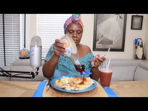 Banana Pancakes (Gluten Free) ASMR Eating Sounds