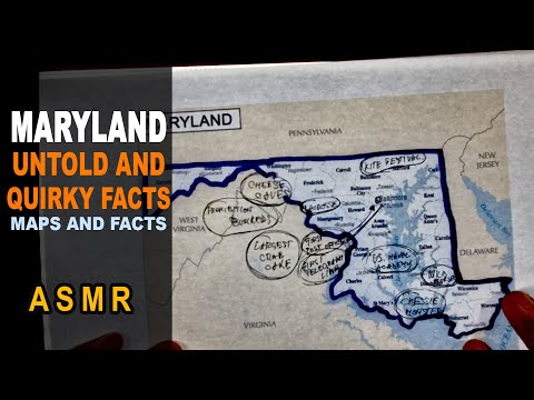 ASMR: MARYLAND - The Untold and Quirky FACTS | Map outline with facts | ASMR maps and Facts