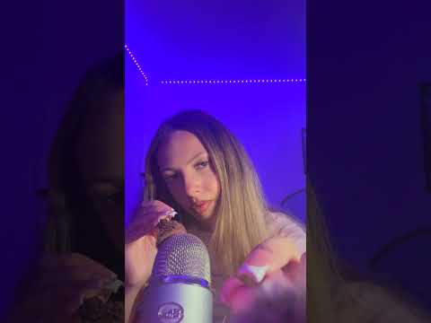 ASMR brushing your screen 💜✨ #asmr #visualtingle #micbrushing