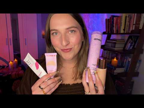 ASMR Empties Haul with XXL Nails 💛 Tapping, Scratching & Whispering ✨