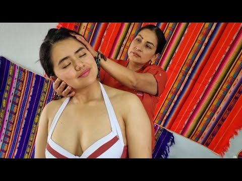ASMR, Masaje relajante para el estrés utilizando pulseras con  Maritza & Sofy