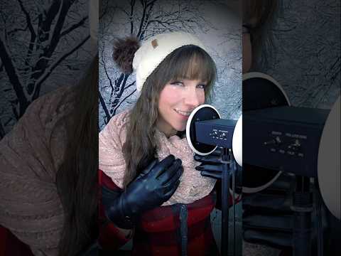 #ASMR Cozy Winter Whispers ❄️🧣 Muffled Ear Sounds for Sleep #Shorts