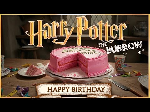 Birthday at the Burrow! 🍰 Harry Potter inspired Ambience & Soft Music | Weasley House