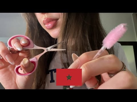 ASMR Doing Your Eyebrows in Arabic • Plucking, Shaving & Drawing