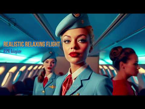 Realistic [ASMR] ★ Relaxing Flight Roleplay ★  [personal attention] [F4A] [binaural]