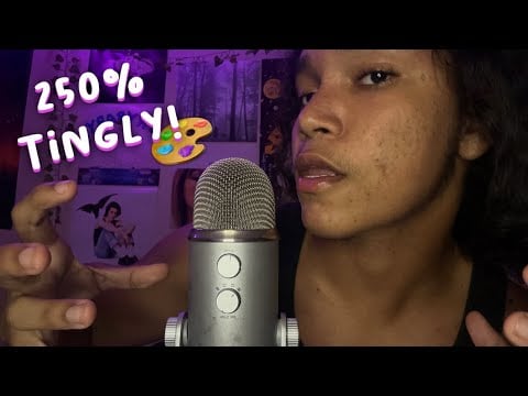 ASMR VISUAL MOUTH SOUNDS FAST AND AGGRESSIVE SPIT PAINTING (250% TINGLY ! 🎨)