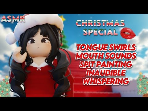 CHRISTMAS SPECIAL ★ Relaxing mouth sounds + tongue swirls + inaudible + spit painting for sleep