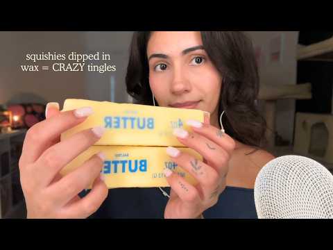 ASMR | Wax Butter Squishy Tap & Scratch 🧈