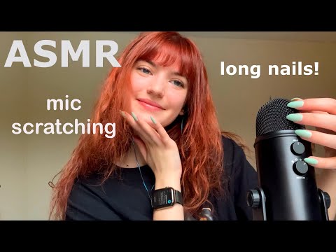 ASMR ~ Mic Scratching w/ Long Nails! (With/Without Cover)