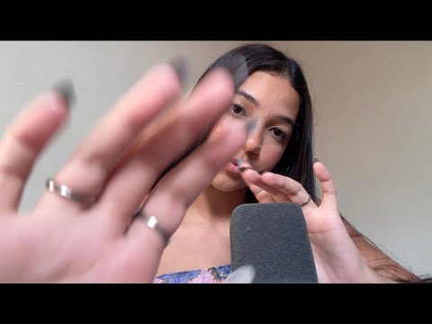 ASMR HAND SOUNDS | SONS DE BOCA E TOQUES NA TELA + LUVAS 🥊💦✨✨