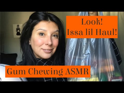 Gum Chewing ASMR | Little Walmart Haul | Supplements, Makeup 💄 etc