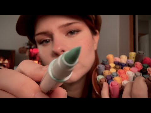 ASMR Drawing You With Acrylic Markers (I Have a Crush on You)