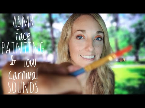 ASMR | Face Painting Roleplay 🖌 | Low Carnival Background Ambiance