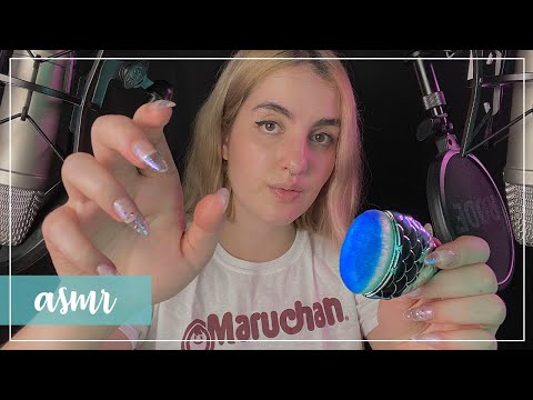 ASMR español - DUERME mientras toco tu CARITA (masaje, brocha, crema, tapping) - Ale ASMR