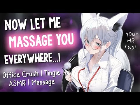 Massaged by your HR Office Crush! 💖 [Fluffy Tail & Hair Play | Fox Girl | F4A ASMR Roleplay Tingles]