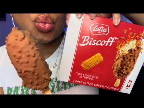 ASMR | Biscoff Cookie Butter Ice Cream🍦 🍪 Crunchy Eating Sounds 10/10