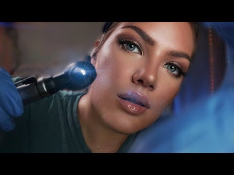 ASMR Full Otoscope Exam, Ear, Nose, Eye, SUPER Up Close, Realistic Medical Inspection