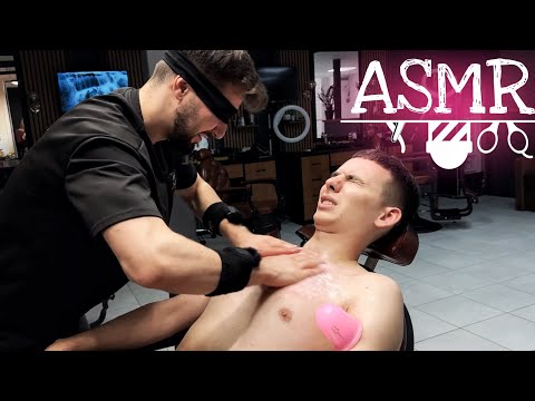 Blindfold Challenge! Chest & Shoulder Massage Only by Touch 👀