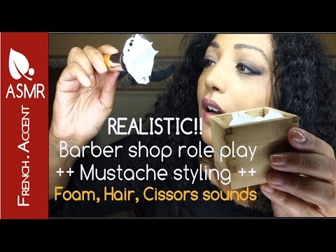 Men's shave & mustache styling ✂ Asmr  💫 [french accent]