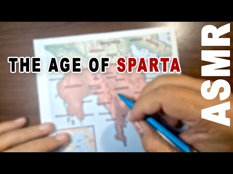 ASMR History: The Age of SPARTA - Ancient Greek Period  (ASMR whispering + map tracing)