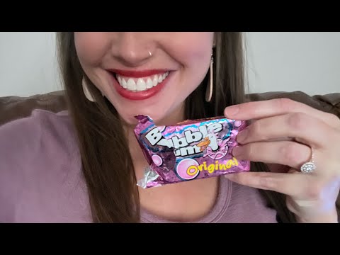 ASMR - Gum Chewing Bubble Blowing - Minimal Talking