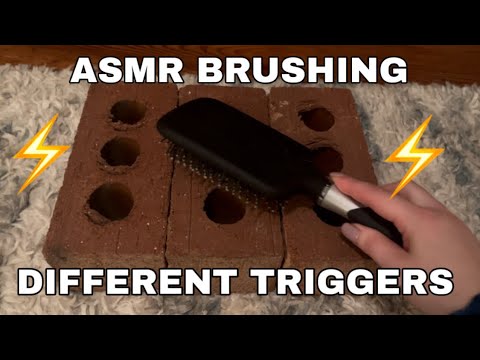 ASMR | Fast and Aggressive Brushing on Bricks Carpet Wood Tile Flooring | No Talking