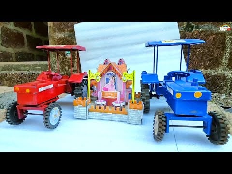 mini Swaraj tractor stuck in mud jcb bricks loading help tractor Video jcb video