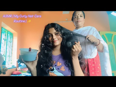 ASMR | My Curly Hair Care Routine | ✨