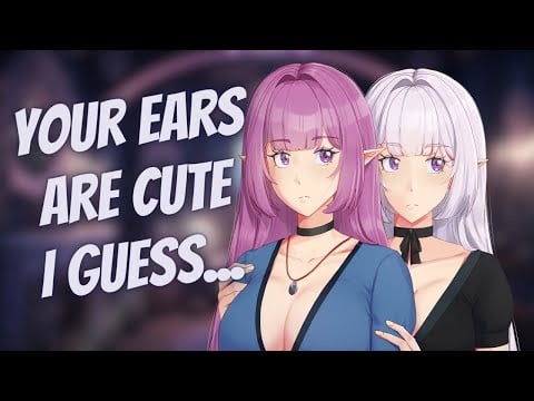 Goth elf bullies pin you down for an ear cleaning session (FF4A) [Tsundere] [Sisters] [Yandere]