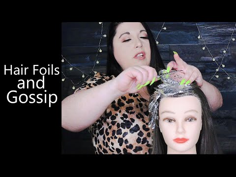 ASMR Relaxing Hairdresser RP | Hair Foils, Gossip, Whispering
