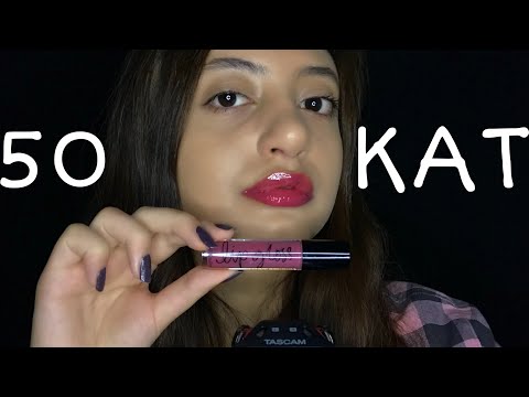 TÜRKÇE ASMR || 50 KAT LIPGLOSS SÜRÜYORUM | 50 LAYERS OF LIPGLOSS 💄