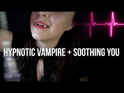 ASMR Female Heartbeat | A Vampire Relaxes You By Hypnosis, Hand Visuals & Mic Blowing