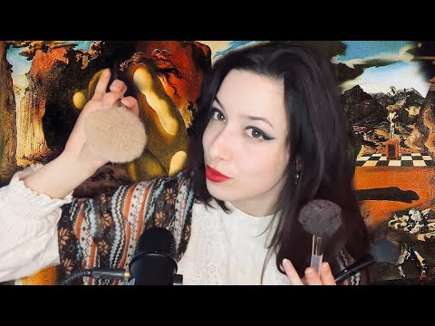 ASMR Una Visita con la Bruja de Maquillaje 🔮(microphone brushing, soft speaking, visual triggers)