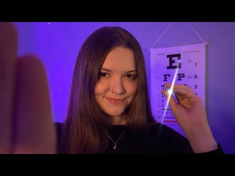 ASMR Eye Exam Eyes Open and Closed 🔦 👀 (Soft Spoken Roleplay)