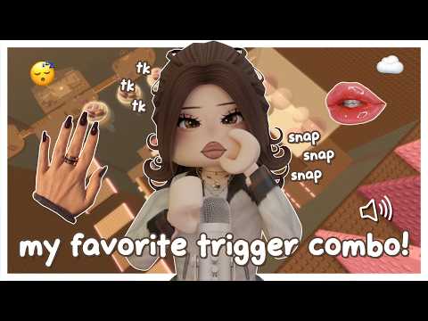 (roblox asmr 🌙) my FAVORITE trigger combo! | wet mouth sounds & hand sounds